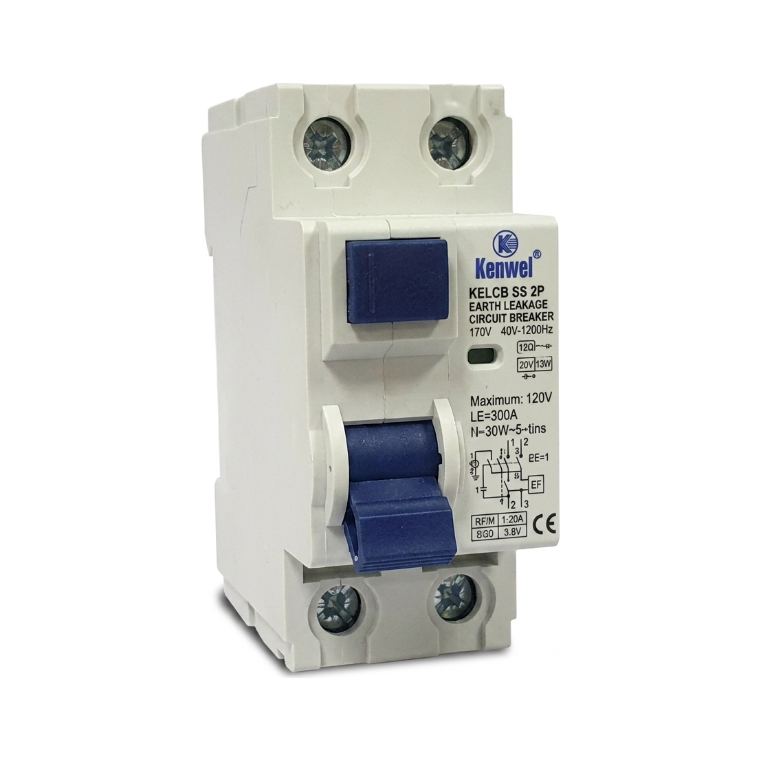 Kenwel KELCB SS 2P — Earth Leakage Circuit Breaker elcb / rccb supplied by Graystone General Trading in Abu Dhabi, UAE