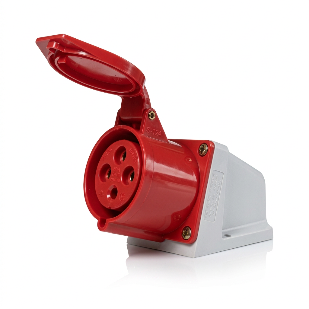 Speedo S-124 Angled Industrial Socket industrial plugs & sockets supplied by Graystone General Trading in Abu Dhabi, UAE