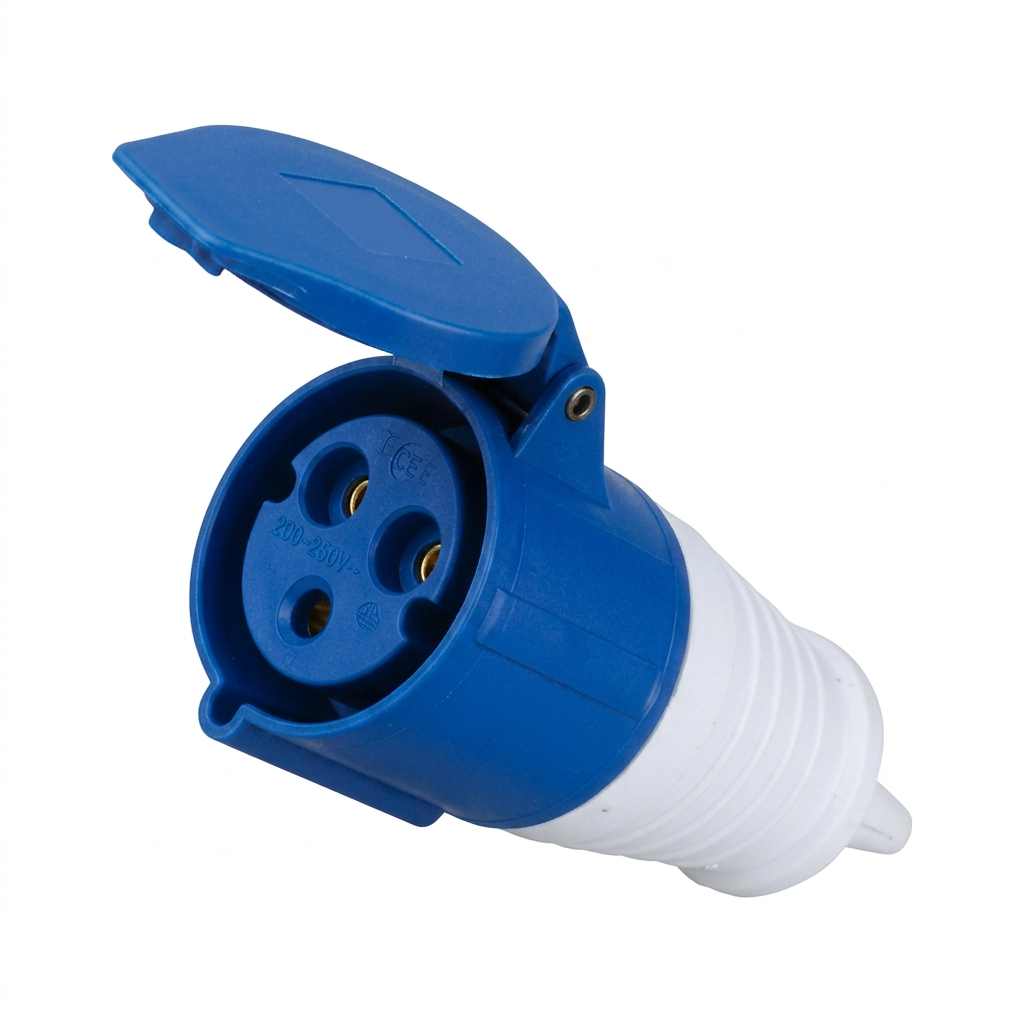 Speedo S-21x Trailing Socket — Blue industrial plugs & sockets supplied by Graystone General Trading in Abu Dhabi, UAE