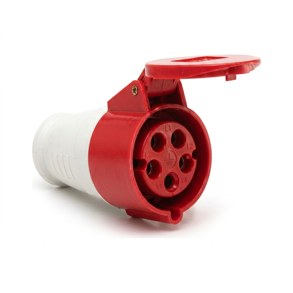 Speedo S-225 Trailing Socket — Red industrial plugs & sockets supplied by Graystone General Trading in Abu Dhabi, UAE