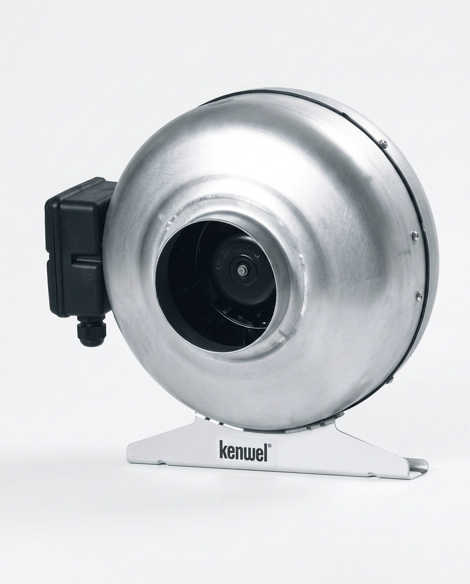Kenwel Inline Duct Fan exhaust fans — inline / duct supplied by Graystone General Trading in Abu Dhabi, UAE