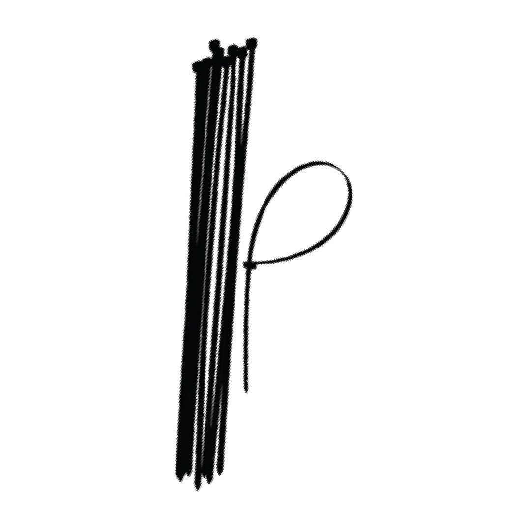 Acmilan Nylon Cable Ties (White / Black) cable ties supplied by Graystone General Trading in Abu Dhabi, UAE