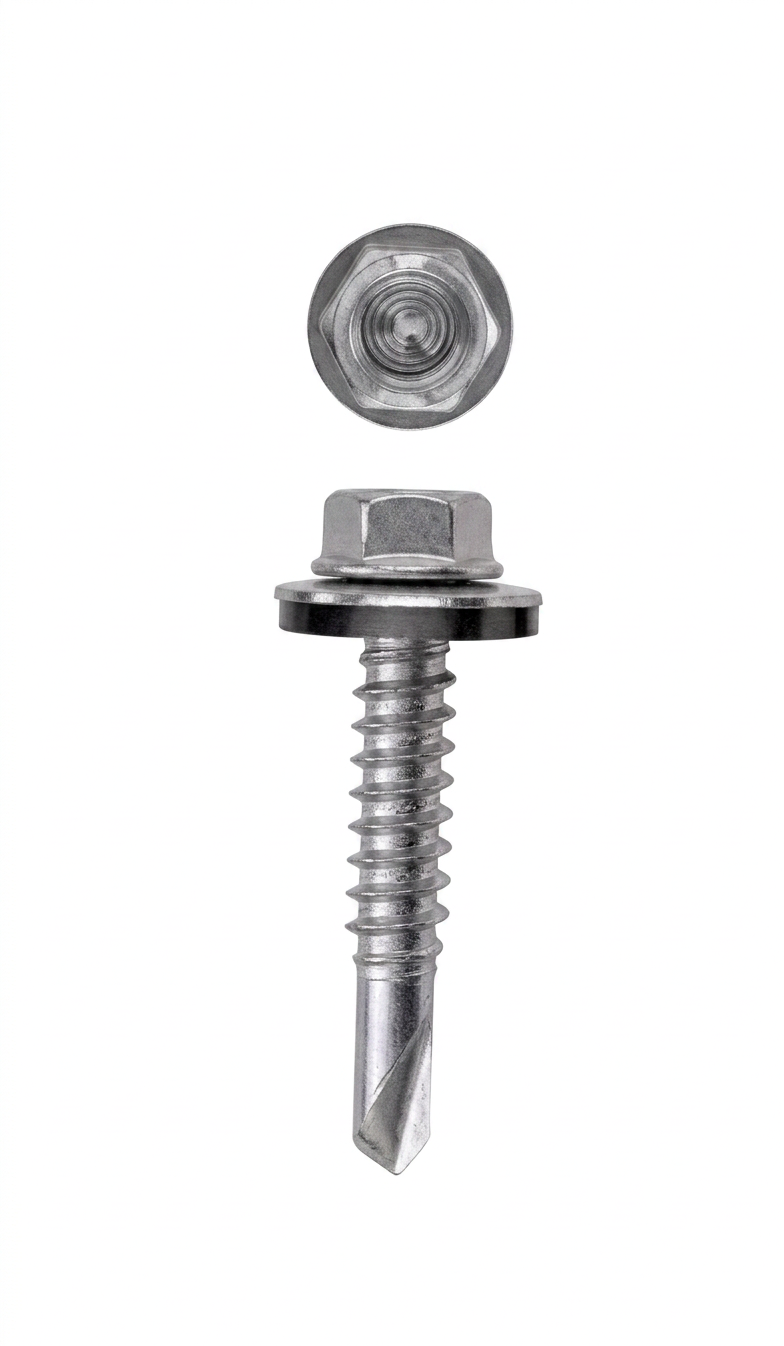 Acmilan Hex Head SDS Screws with EPDM Washer screws supplied by Graystone General Trading in Abu Dhabi, UAE