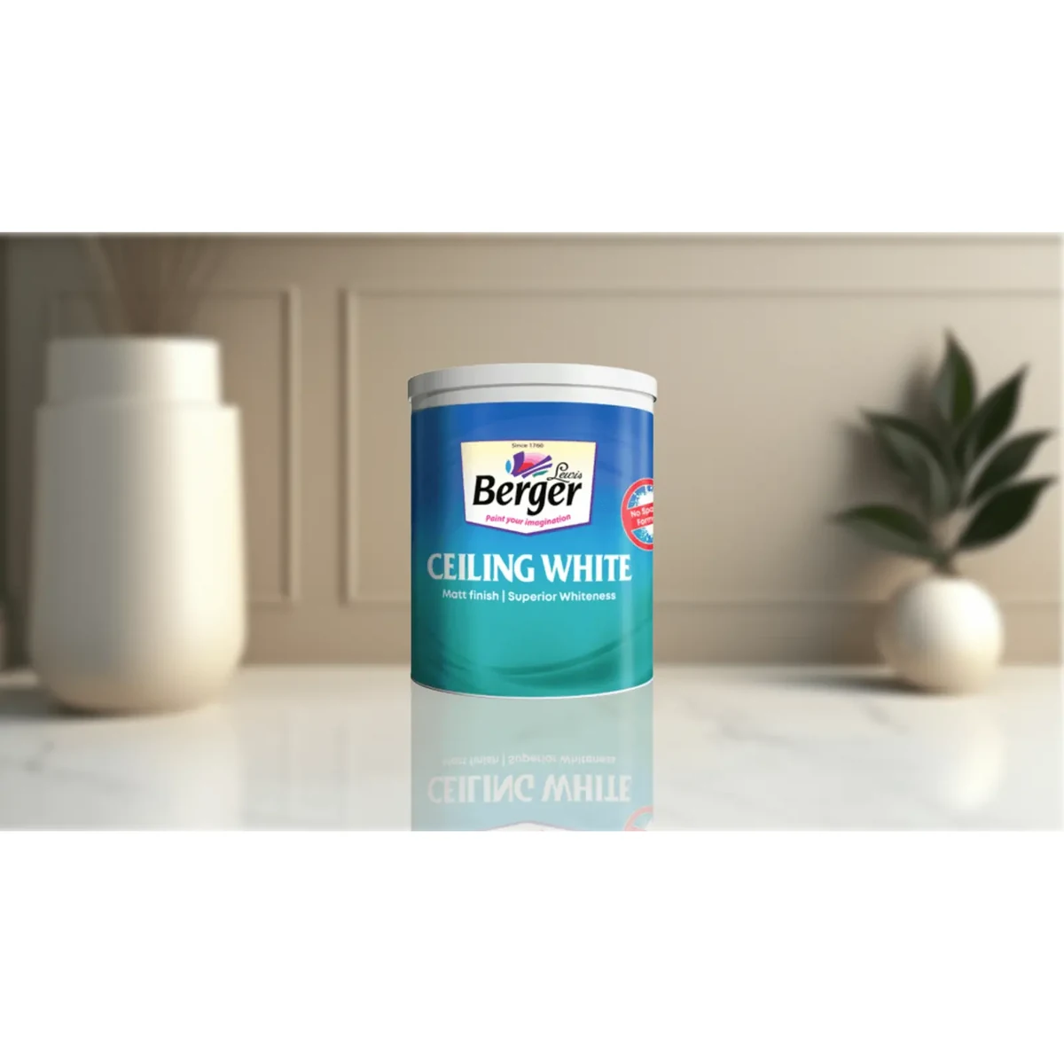Berger Paints Ceiling White interior wall coatings supplied by Graystone General Trading in Abu Dhabi, UAE