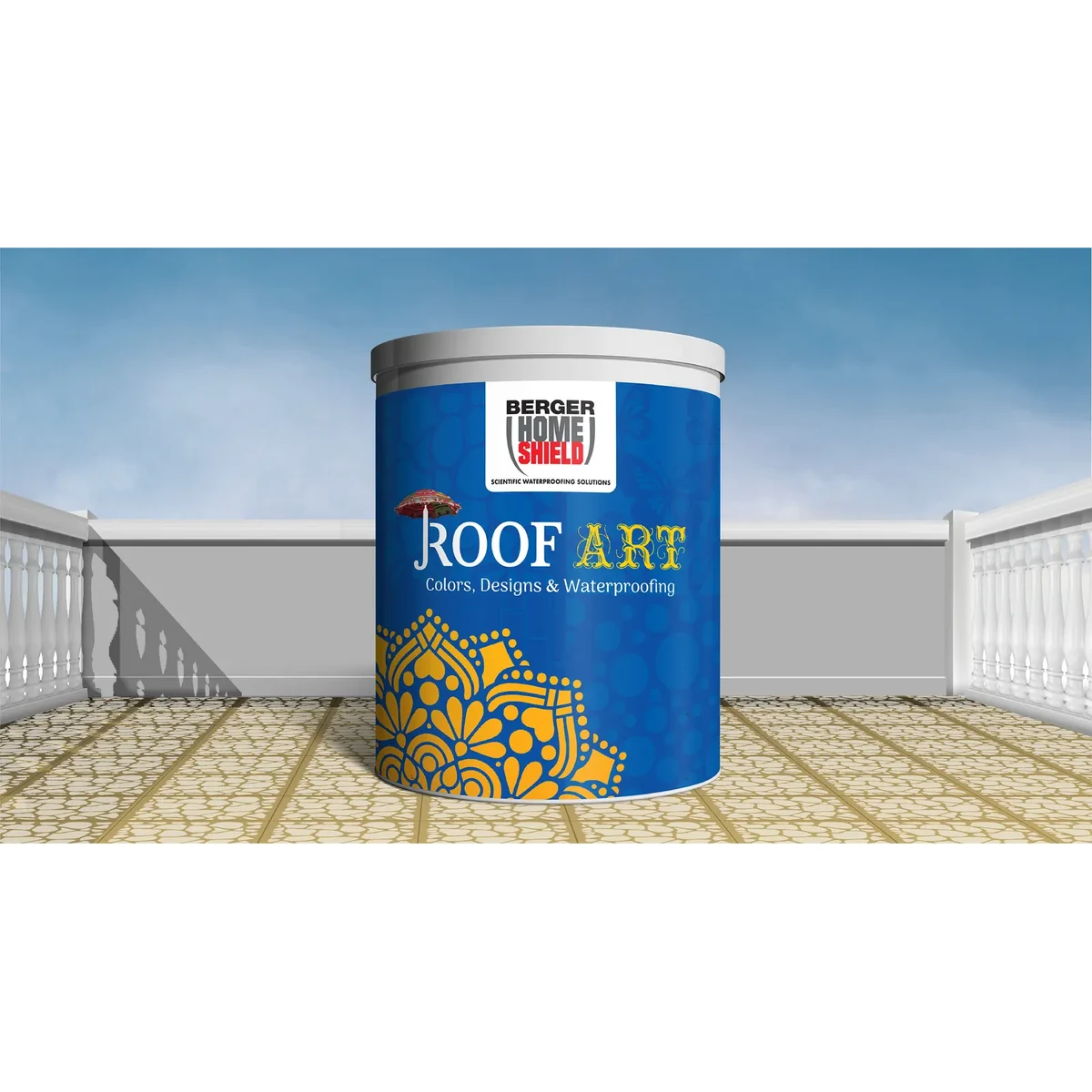 Berger Paints HomeShield Roof Art water proofing supplied by Graystone General Trading in Abu Dhabi, UAE