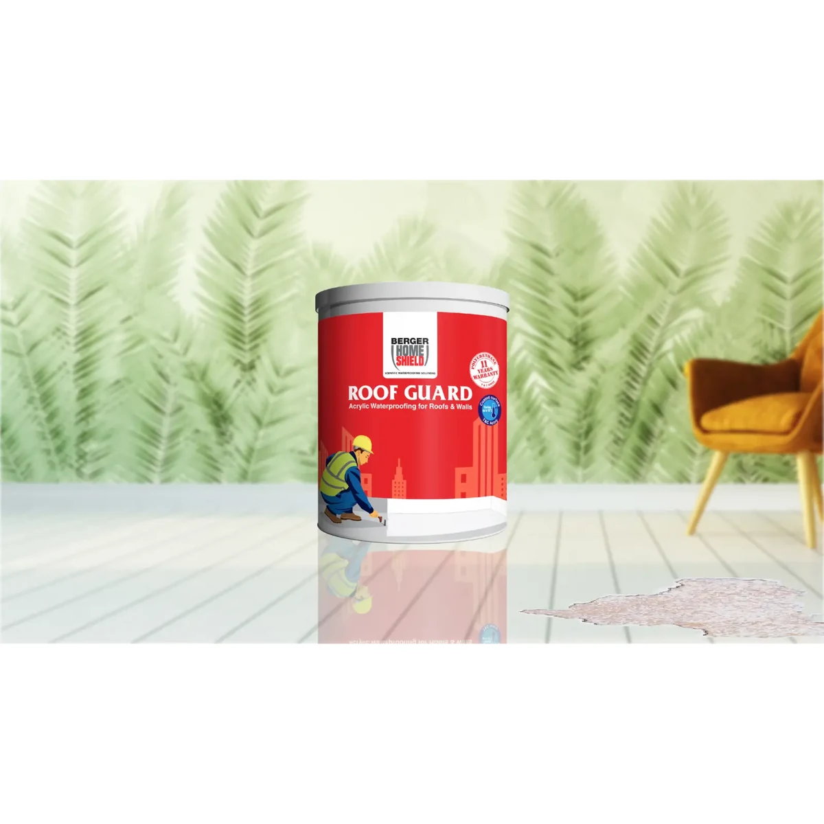 Berger Paints HomeShield Roof Guard water proofing supplied by Graystone General Trading in Abu Dhabi, UAE