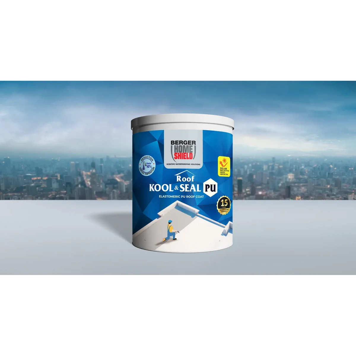 Berger Paints HomeShield Roof Kool & Seal PU water proofing supplied by Graystone General Trading in Abu Dhabi, UAE