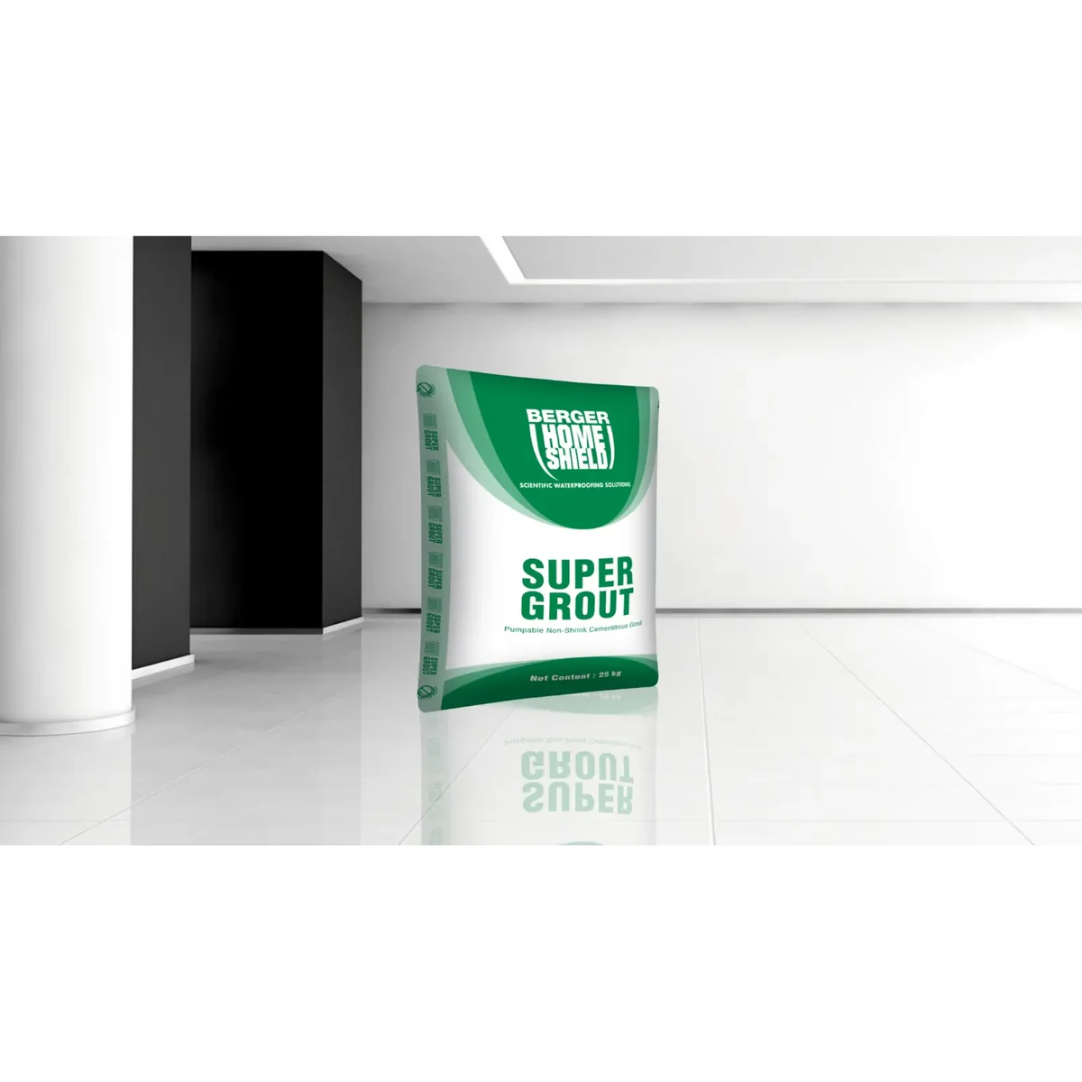 Berger Paints HomeShield Super Grout water proofing supplied by Graystone General Trading in Abu Dhabi, UAE