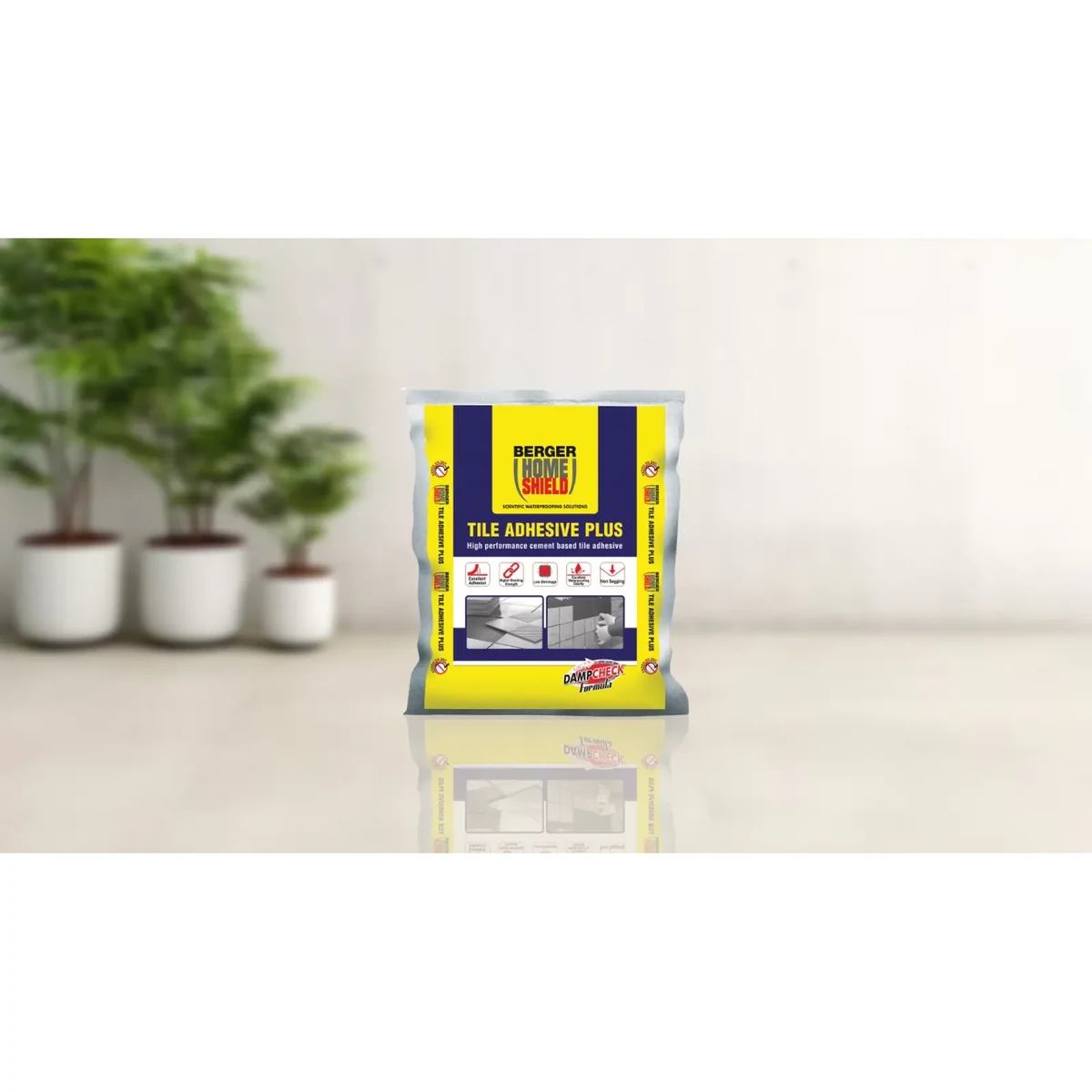 Berger Paints HomeShield Tile Adhesive Plus tiling solution supplied by Graystone General Trading in Abu Dhabi, UAE