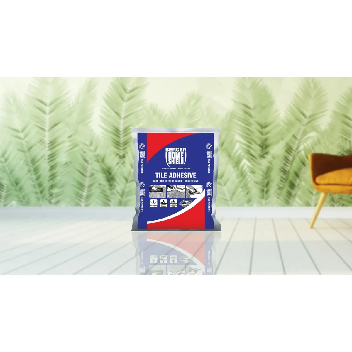 Berger Paints HomeShield Tile Adhesive tiling solution supplied by Graystone General Trading in Abu Dhabi, UAE
