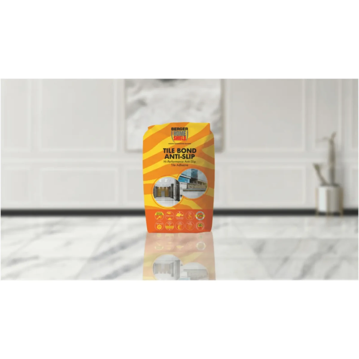 Berger Paints HomeShield Tile Bond Anti-Slip tiling solution supplied by Graystone General Trading in Abu Dhabi, UAE