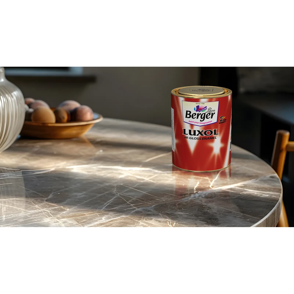 Berger Paints Luxol Hi-Gloss enamels supplied by Graystone General Trading in Abu Dhabi, UAE