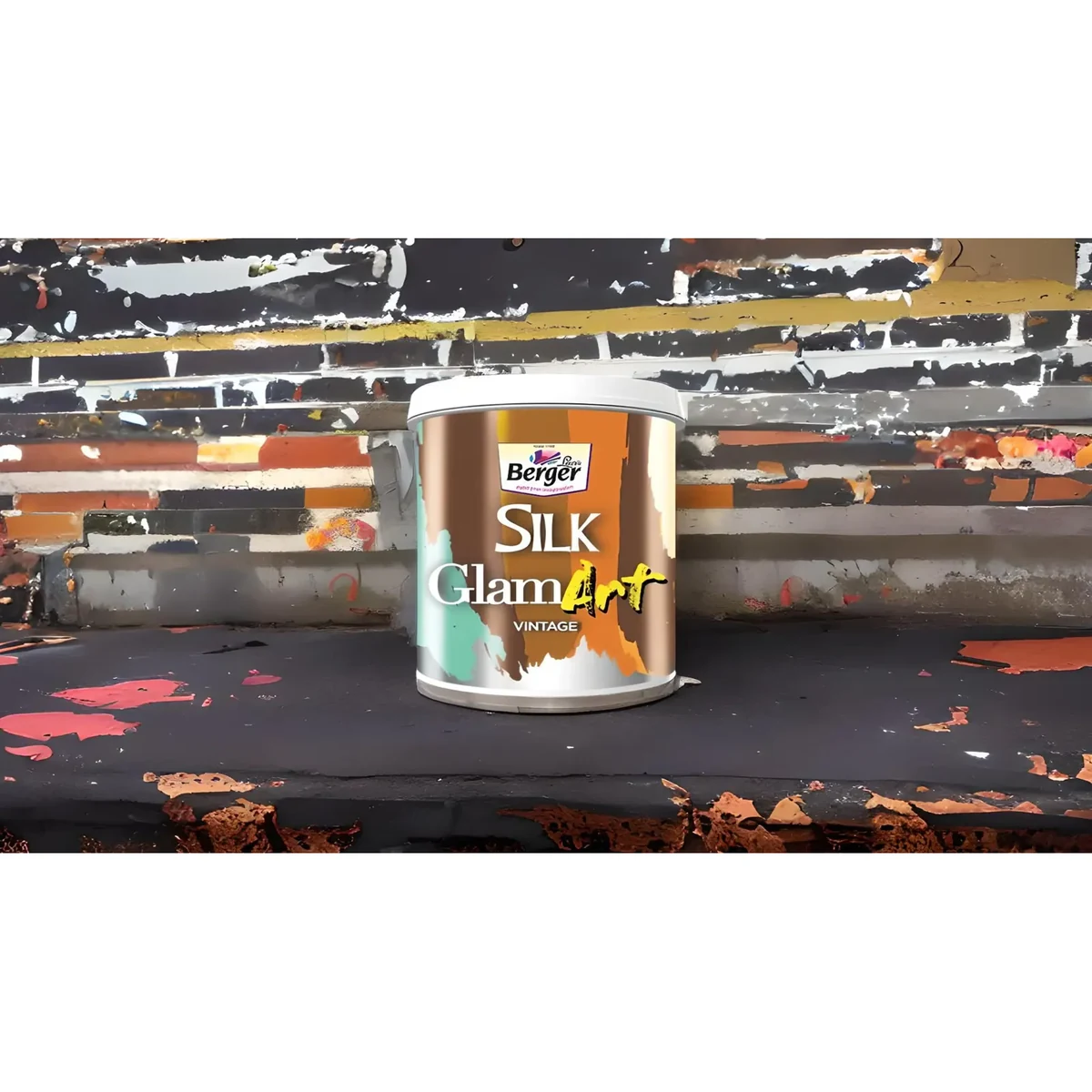 Berger Paints Silk GlamArt Vintage interior wall coatings supplied by Graystone General Trading in Abu Dhabi, UAE