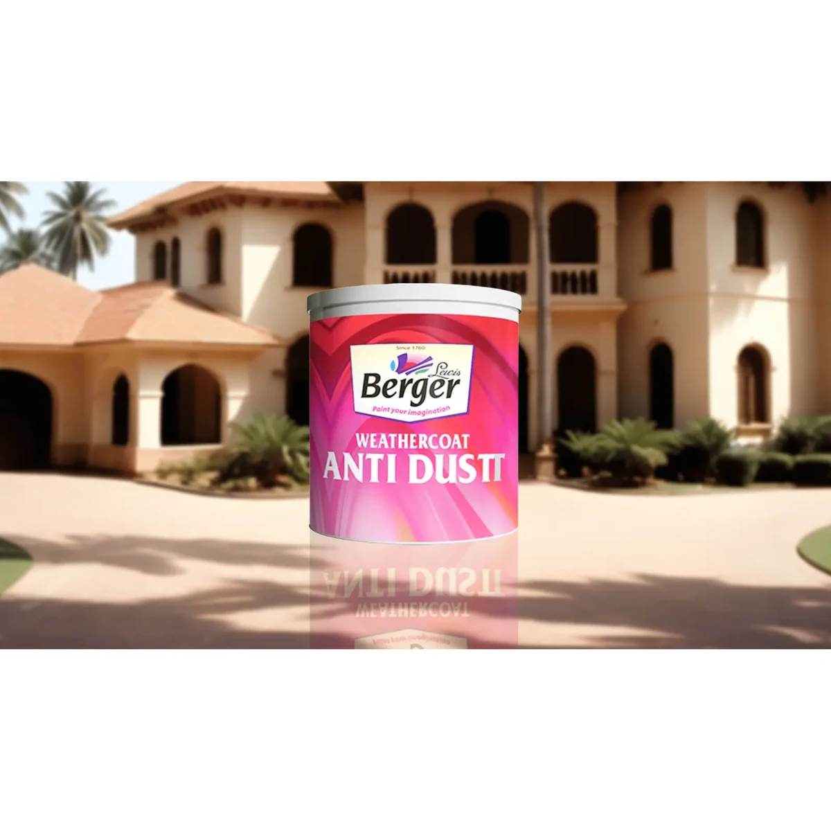Berger Paints Weathercoat Anti Dustt exterior wall coatings supplied by Graystone General Trading in Abu Dhabi, UAE