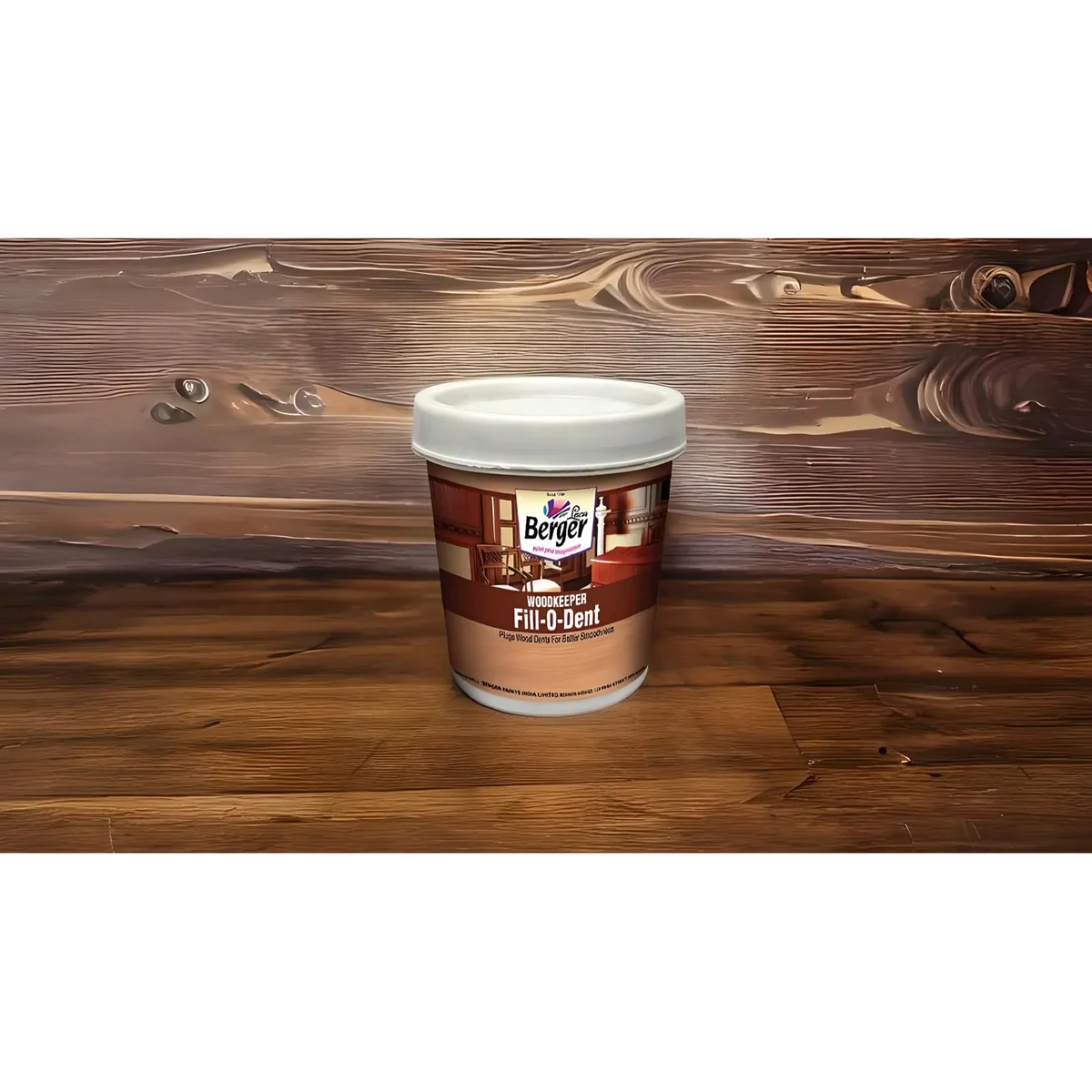 Berger Paints Woodkeeper Fill-O-Dent wood finishes supplied by Graystone General Trading in Abu Dhabi, UAE