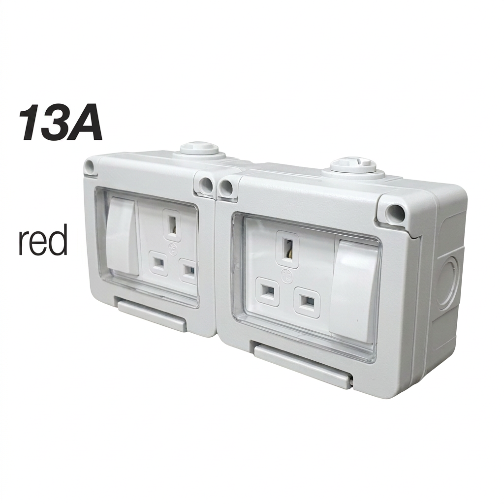 Kenwel KN406WP — 2 gang switched socket 13A oxford series supplied by Graystone General Trading in Abu Dhabi, UAE