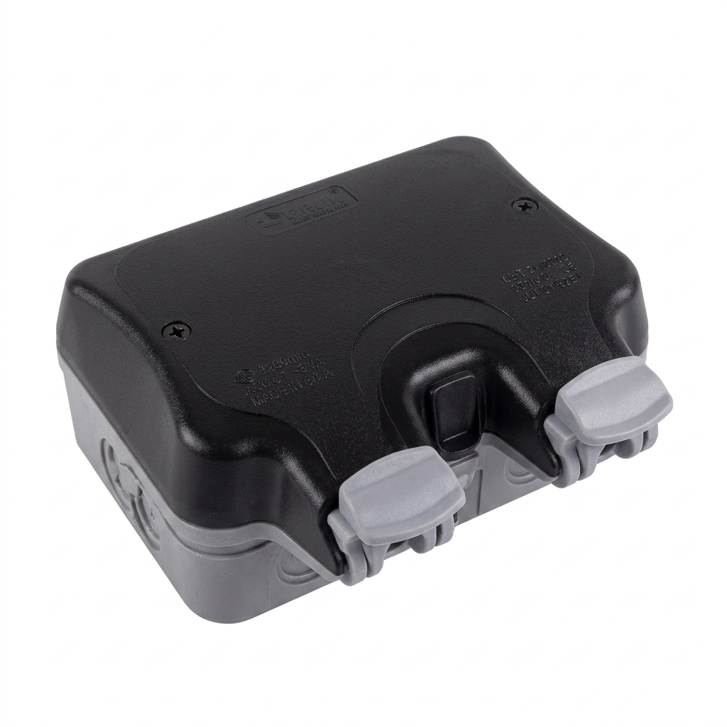 Kenwel KN406WPH — 2 gang 13 amp double pole switched socket bolton series supplied by Graystone General Trading in Abu Dhabi, UAE