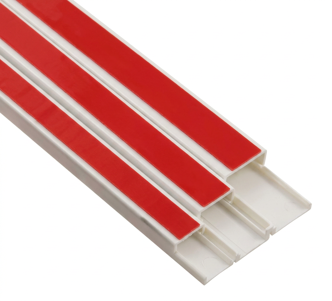 Acmilan ACHT-PTS1010 - 10x10x2900 mm PVC Trunking W-Sticker trunking & wiring accessories supplied by Graystone General Trading in Abu Dhabi, UAE