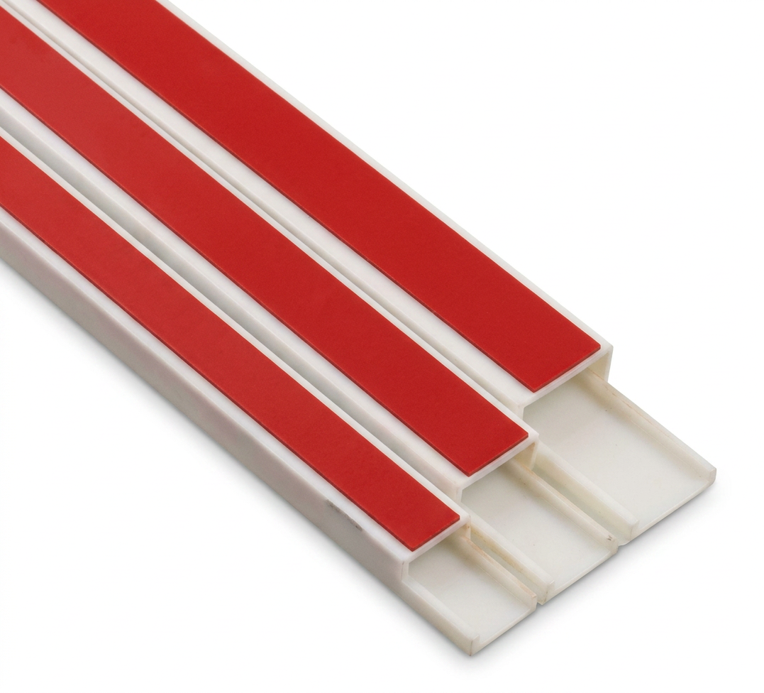 Acmilan ACHT-PTS2516 - 25x16x2900 mm PVC Trunking W-Sticker trunking & wiring accessories supplied by Graystone General Trading in Abu Dhabi, UAE